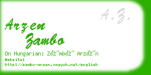 arzen zambo business card